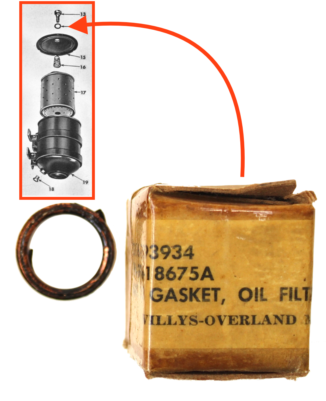 Rondelle d'appui entre filtre à huile et ressort sur vis de cloche  15414-300-000
