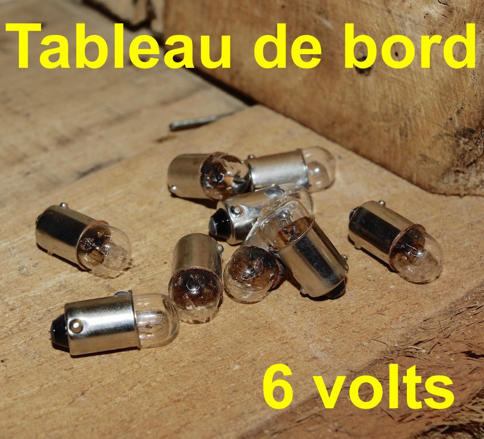 AMPOULE LAMPE 6v 4w TYPE TABLEAU DE BORD